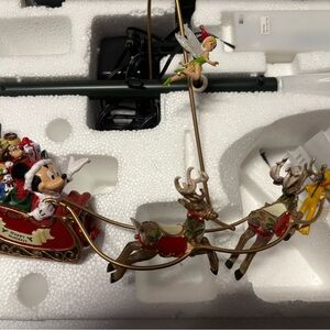 Disney Mickey Mouse Holiday Sleigh with Reindeer and Tinker Bell